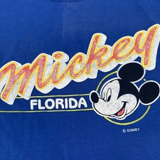 Vintage Disney Shirt Mens Large Mickey Mouse Florida Made In USA
