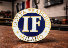 Isotta Fraschini Radiator Emblem Badge 2.5 Dia 19081924 Vintage Brass Italy