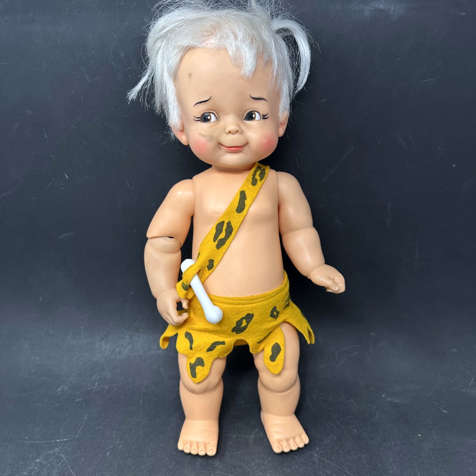 Flintstones Bam Bam Doll Hannah-Barbera Ideal 1960s - Vintage - Read