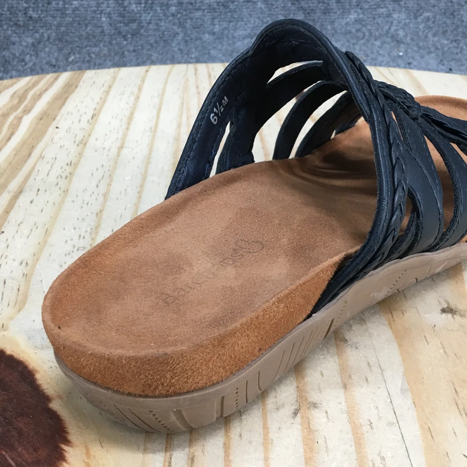 Baretraps Sandals Womens 6.5M Joneva Slide Black Slip On Open Toe Casual Braided - Image 4 of 4