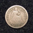 1854 ARROWS SEATED LIBERTY HALF DIME OLD U.S. TYPE COINS