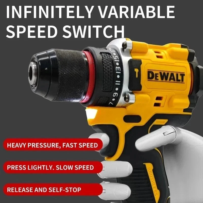 DEWALT DCD805 20V Max XR inalámbrico sin escobillas 1/2 pulgada. Taladro percutor/accionamiento Foto 3 de 4