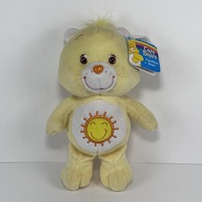 Care Bears Funshine Bear Vintage 2002 8" Yellow Stuffed Plush With tags