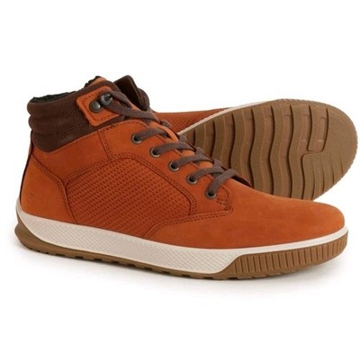 ECCO Bypath Tred Moc-Toe Sneaker Mid Boots Cognac Coffee EU 42 Men's 8 - 8.5