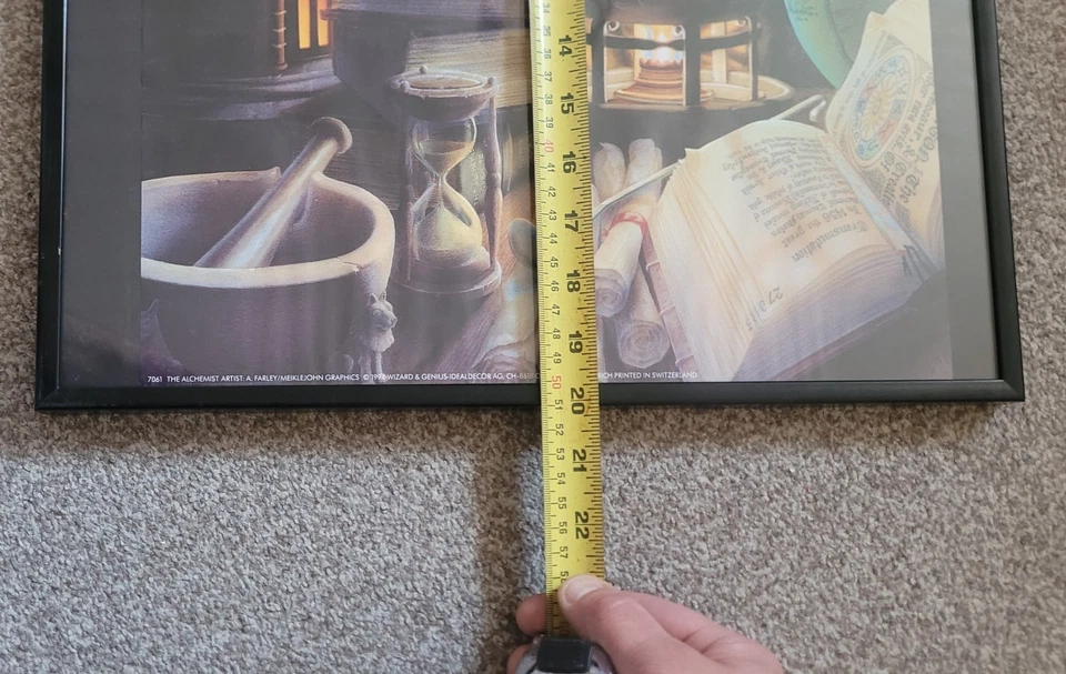 Vintage The Alchemist Poster Print 7061A. Farley-1994Fantasy Art Wizard & Genius - Image 3 of 4