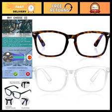Clear Leopard Blue Light Blocking Glasses for Computer Gaming Use