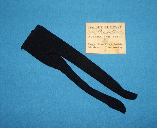 Vintage Barbie Ballerina #989 Black Tights + Original Program Card 1961