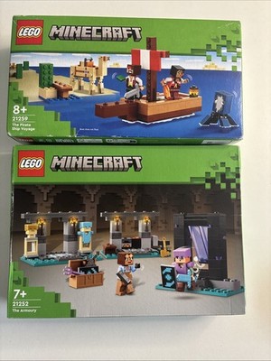 LEGO Minecraft 21252 + 21259 Set Paket   The Armoury & Pirate Ship Voyage