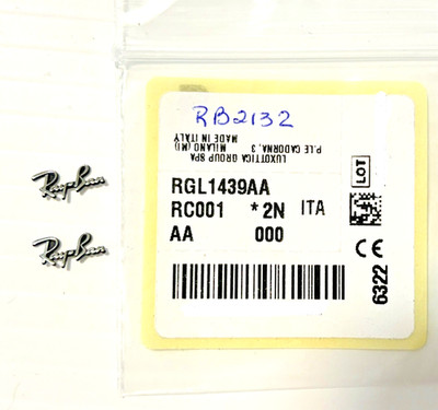 Ray Ban RB2132 New Wayfarer Pair of Written Decoration Icon Logo Genuine NWT