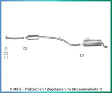 Auspuffanlage für Peugeot 206, 206 CC 1.6 80KW/109PS Auspuff Endtopf Schelle