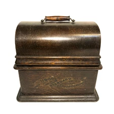Edison Home Phonograph Cylinder Record Player Machine Wood Cabinet Case