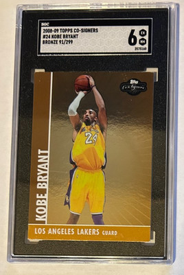 2008-09 Kobe Bryant Topps Co-Signers #24 Bronze /299 Lakers Graded SGC 6