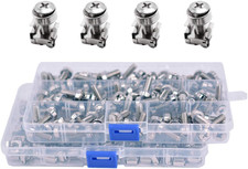100 Sets M6 Square Hole Hardware Cage Nuts  Mounting Screws Washers for Server