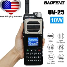 Baofeng UV-25A 10W Tri Band Walkie Talkie Wireless Copy Frequency NOAA Ham Radio