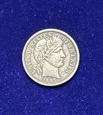 1893 O Barber Dime XF/AU