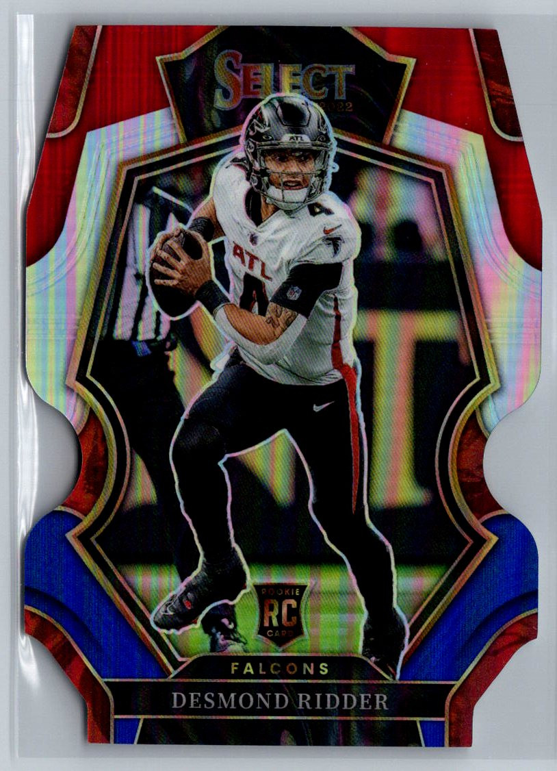 2022 Panini Select #104 Desmond Ridder Red and Blue Prizm Die Cut