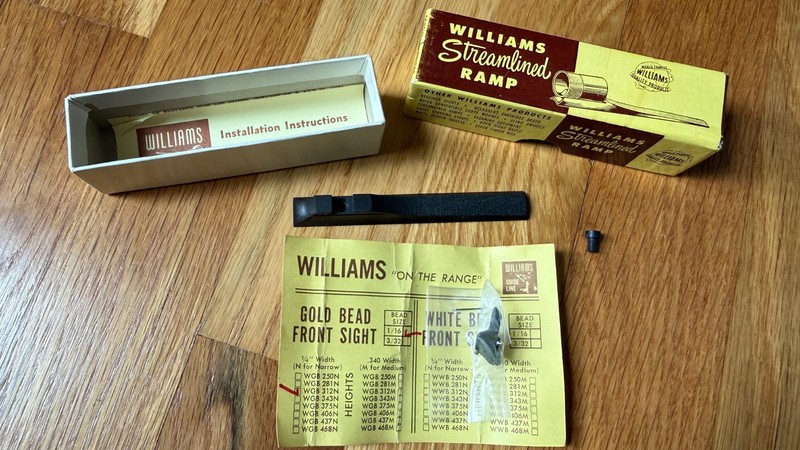 Vintage Williams Streamlined Ramp - NEW - 5/16 - Gold Dot