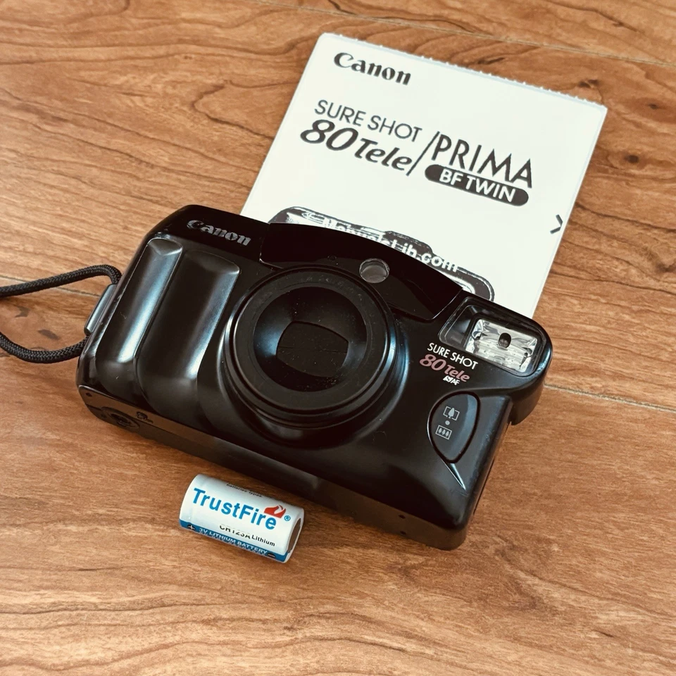 Cámara fotográfica Canon Sure Shot 80 Tele Date 35 mm apuntar y disparar 38-80 mm f/3,7 Foto 3 de 4