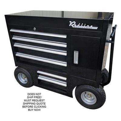 Redline 42'' Toolbox Portable Rolling Racing Pit Box Wagon Cart