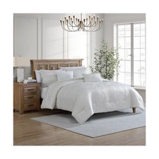 TAHARI Home - Queen Size Comforter, 5-Piece Jacquard Bedding Set with Matchin...