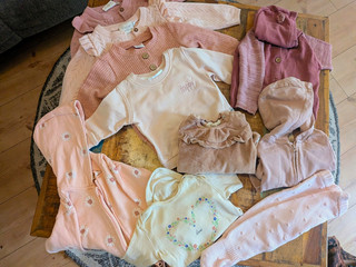 Babykleidung Baby Mädchen Outfit Set Gr. 62 10 teilig Hose Jacke Pullover