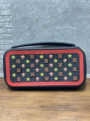Nintendo Switch Super Mario Carrying Case Travel Zip Bag Red & Black - USED