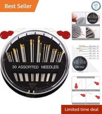 Compact Sewing Needles Set - 30/60 Needles with Threaders for Easy Use