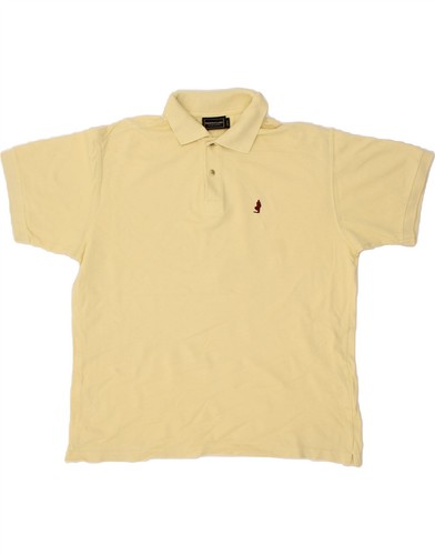 MARLBORO CLASSICS Mens Polo Shirt Medium Yellow Cotton BZ21