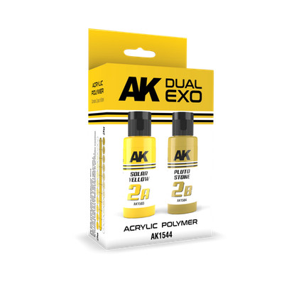 AK-1544 Ak Interactive Solar Yellow & Pluto Stone Dual Exo Paint Set