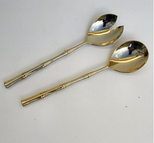 2 CUCCHIAI PER INSALATA PLACCATI IN ARGENTO - ITALIA - EPOCA META' XX SECOLO