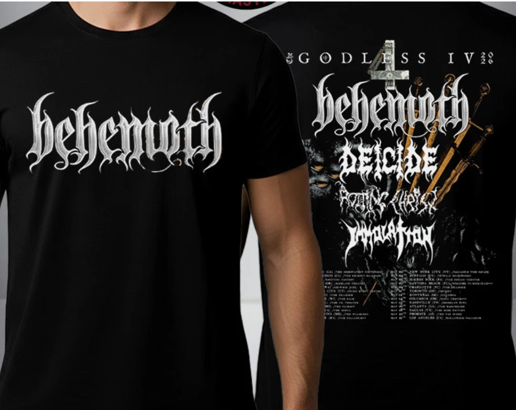 Behemoth The Godless IV 2026 US Tour Double Sided T-Shirt