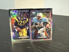 2024 Topps Chrome Lot of 2 Refractors #104 Eric Dickerson & #186 Earl Campbell