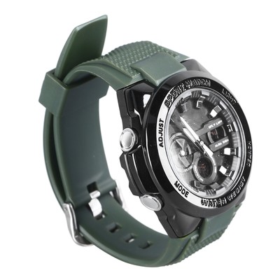 Quartz Electronic Watch Casual Double Movement Wasserdichte Dual Display Lum OBM