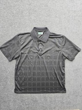 Ben Hogan Performance Polo Shirt Mens XL Gray Plaid Short Sleeve Golf