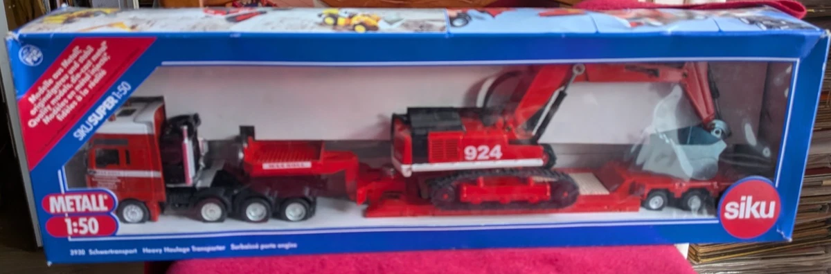 Camion MAN TGA Siku échelle 1:50 - Convoi Exceptionnel Avec Remorque Et Pelle - Neuf