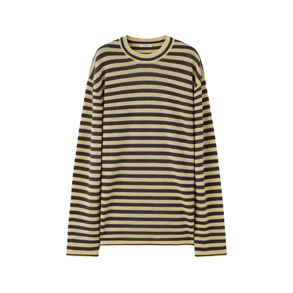 Suéter tejido mezclado de lana y algodón seda a rayas THE ROW para mujer Foto 4 de 4