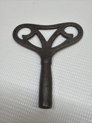 Original Vintage Cast Iron German Clock  Key Size # 11 Black