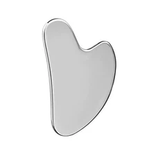 Stainless Steel Gua Sha Facial Tools Guasha for Face Metal Gua Sha Silver