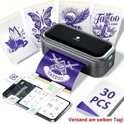 Phomemo Stencil Drucker, TP31 Bluetooth Tattoo Drucker Mini Tattoo Printer