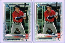 2 * JARREN DURAN * 2021 BOWMAN CHROME PROSPECT MOJO REFRACTOR RC # 135