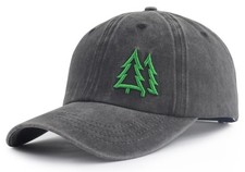 Pine Trees Hats for Men Women, Adjustable 3D Embroidered Cotton Outdoors Base...