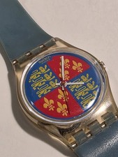 SWATCH LK192 LION HEART 1986 VERY RARE LIONHEART WORKING WITH NEW BATTERY