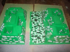 LEGO CASTLE # 6091, 6098, 10176 BASEPLATE RAISED 32 X 48 X 6 ROCK PATH PATTERN