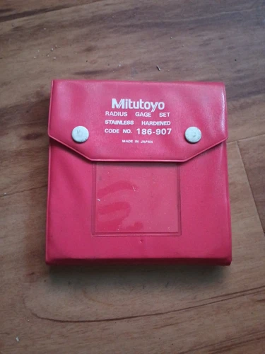 MITUTOYO RADIUS GAGE SET .550"-1" RANGE STAINLESS HARDENED #186-907