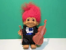 CELLIST / CELLO - 5" Russ Troll Doll - NEW IN ORIGINAL BAG - Red Hair