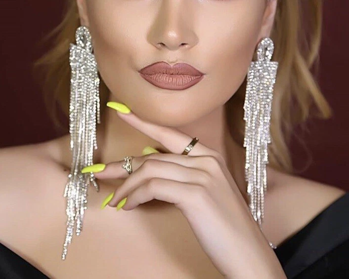 Long store earrings ebay