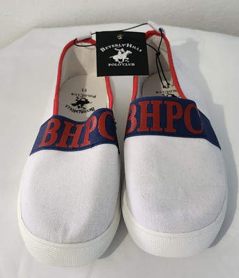 Beverly Hills Polo Club unisex color white Ribbon Espadrilles blue Shoes size 11