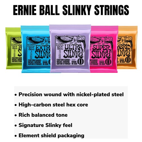 7 Set CORDE CHITARRA ELETTRICA ERNIE BALL HYPER 2229 SLINKY NICKEL WOUND 8-42 - Foto 7 di 9
