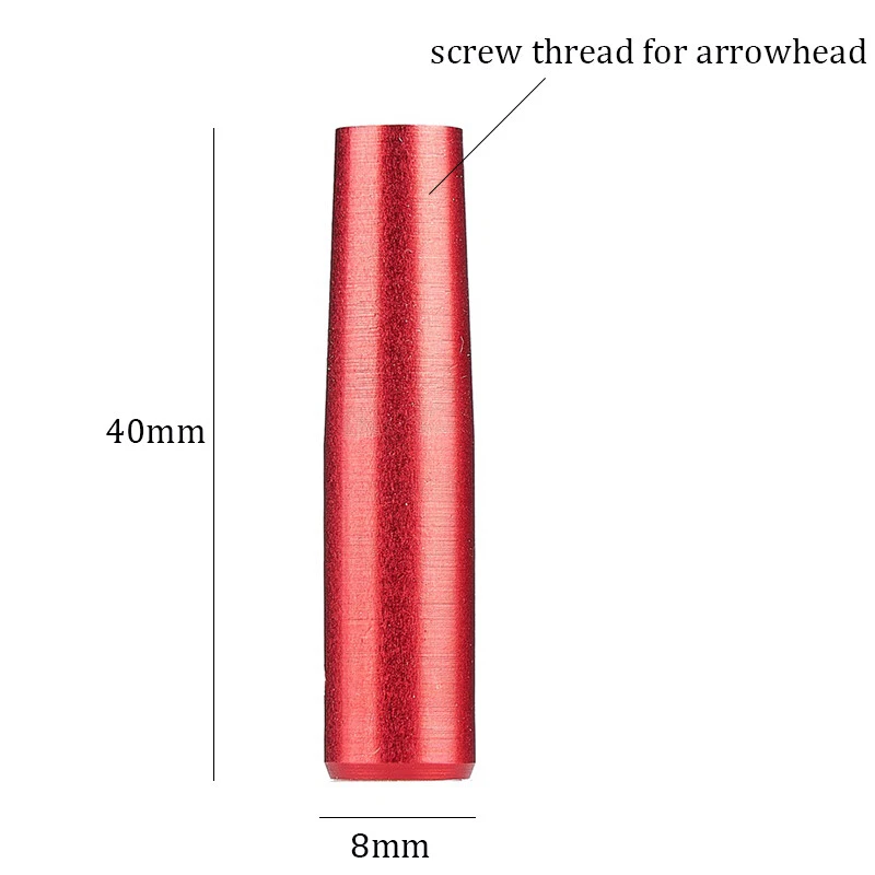 OD 8mm Arrow Inserts Adapter Screw Broadhead Connector for Bamboo Wooden Shaft - Image 3 of 4