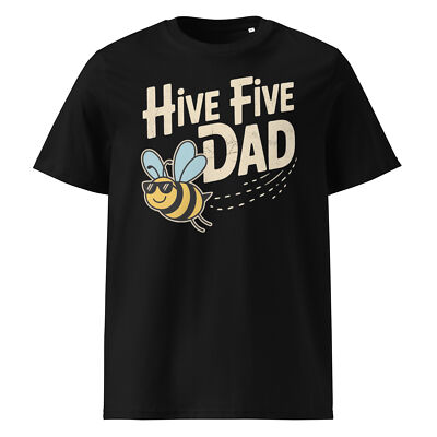 Hive Five Dad Bee Beekeeping Unisex organic ribbed neck t-shirt